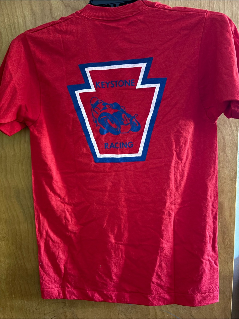 Vintage Red Graphic Men's Keystone racing T-Shirt